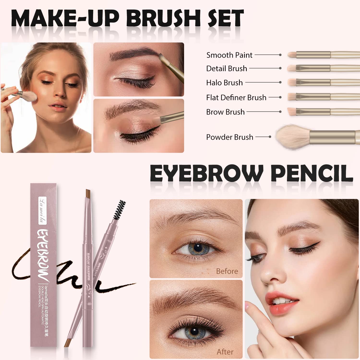 QIONG all-in-one makeup kit liquid eyeliner for precise waterproof lines.