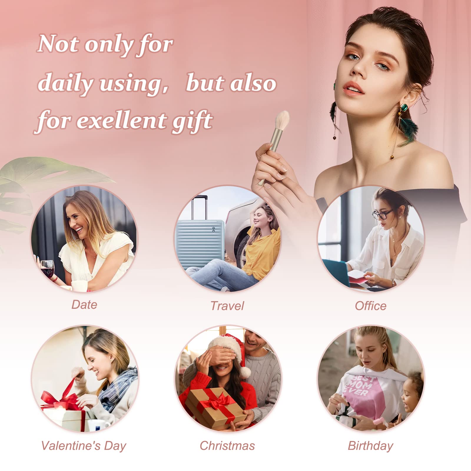 QIONG all-in-one makeup kit travel case keeps essentials organized.