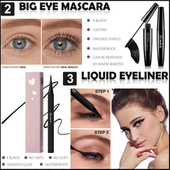 QIONG waterproof liquid eyeliner for precise, smudge-resistant lines.