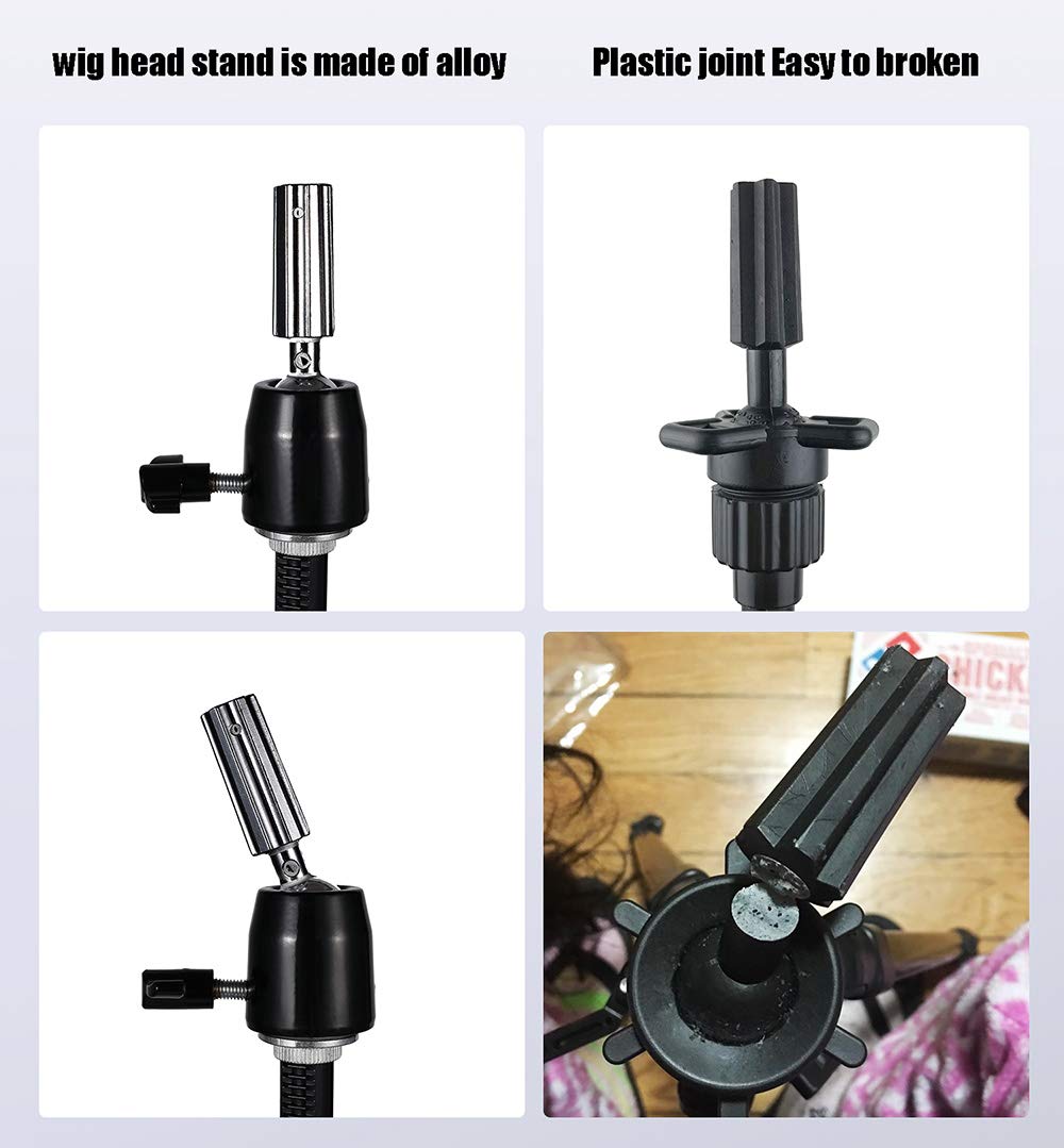 QISHI YUHUA wig stand height adjustment enables ergonomic working position