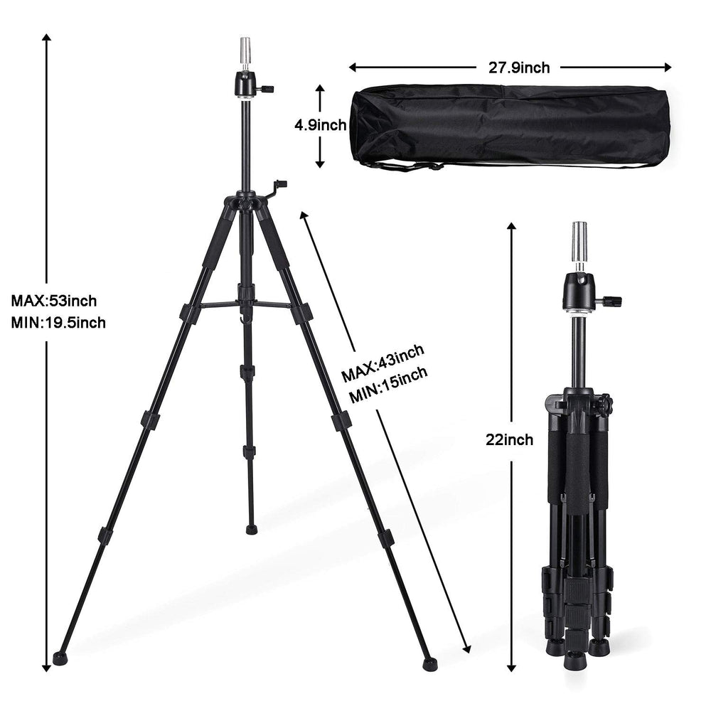QISHI YUHUA wig stand tripod non-slip base grips prevent slipping during styling
