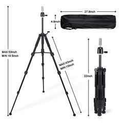 QISHI YUHUA wig stand tripod non-slip base grips prevent slipping during styling