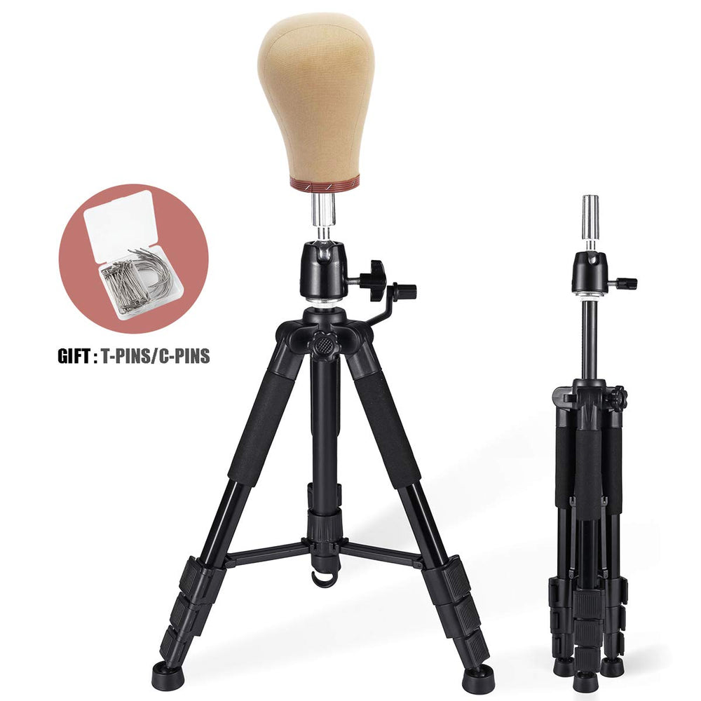 QISHI YUHUA wig stand supports up to 22 lbs for heavier wigs