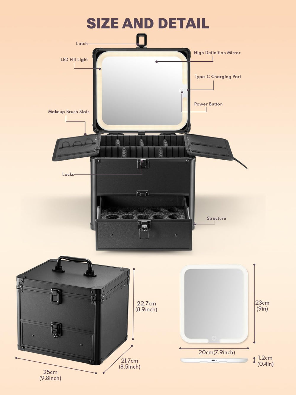 Qislee cosmetic organizer with adjustable dividers flexible storage setup