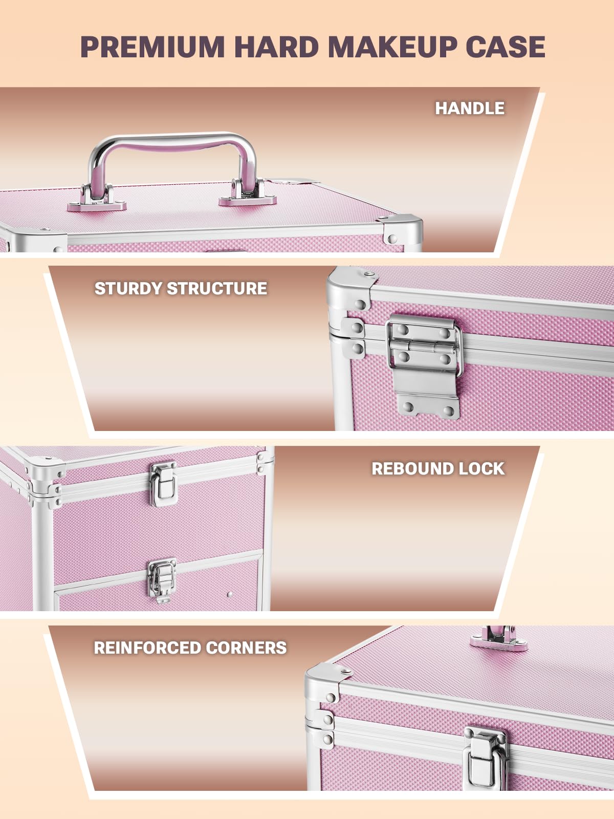 Qislee makeup box adjustable dividers for customizable storage layout