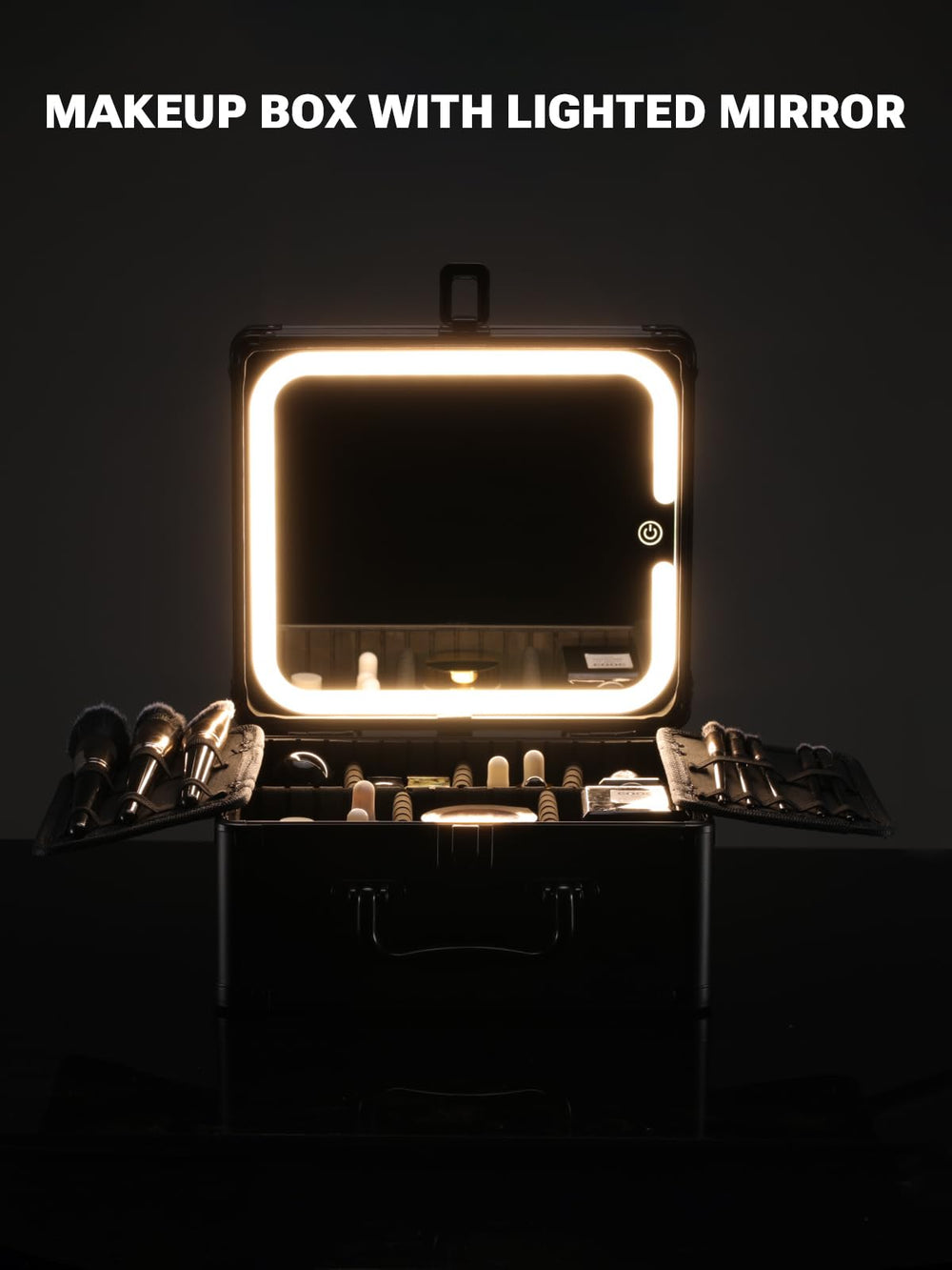 Qislee makeup box latch with quick rebound lock ensures secure travel.