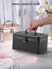 Qislee Makeup Box Mini open top view, organized interior for easy access.
