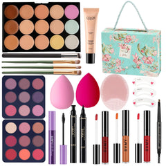QiuNingTang makeup kit travel case – compact on-the-go kit for school and outings.