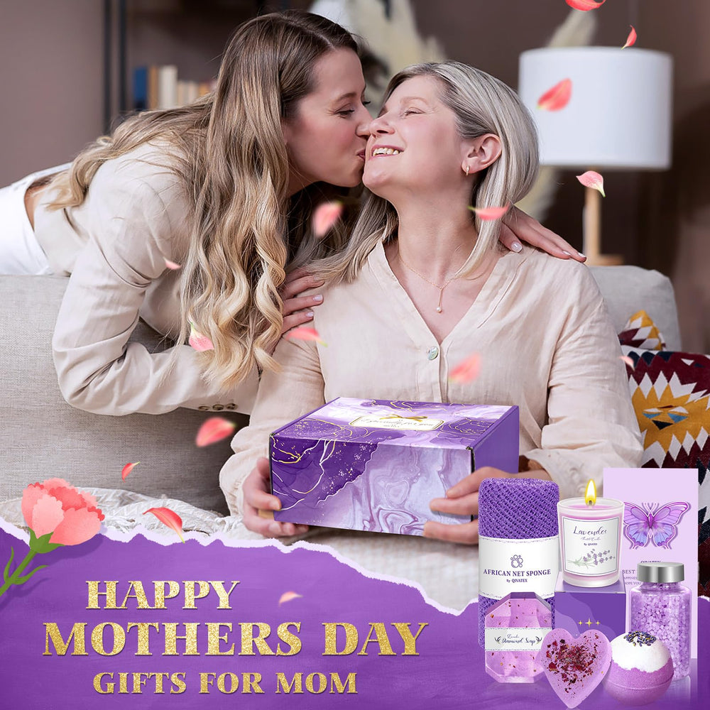 Qivatex bath gift set butterfly card personalizes gifting with a heartfelt note.
