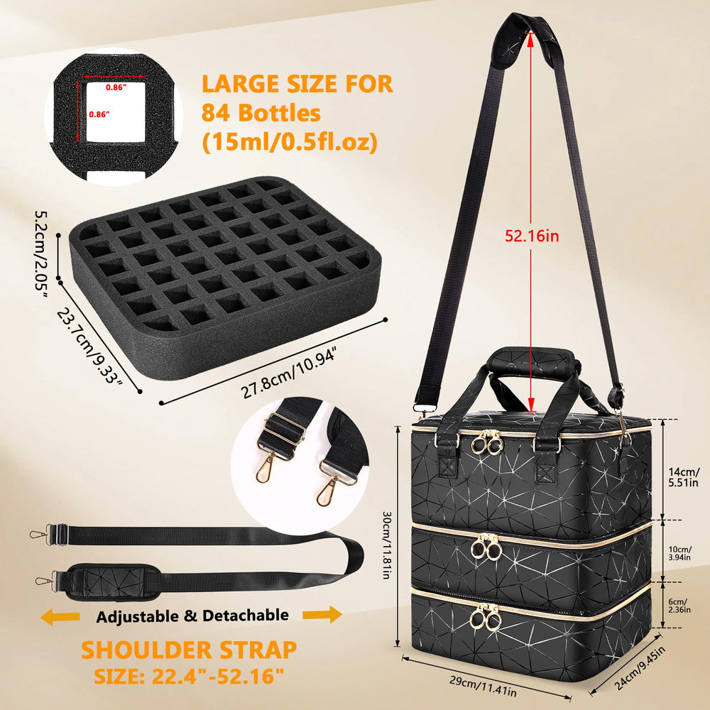 Qiyfddf Detachable third tier doubles as a small nail-tool organizer