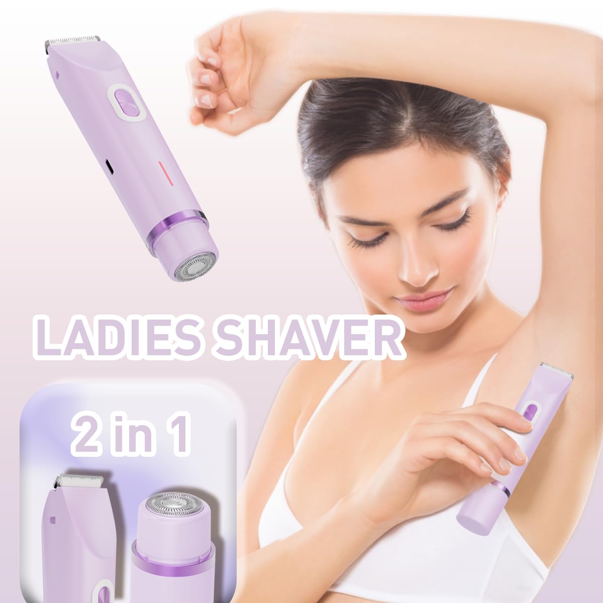 QLWQ bikini trimmer ceramic blades for gentle, skin-friendly trimming
