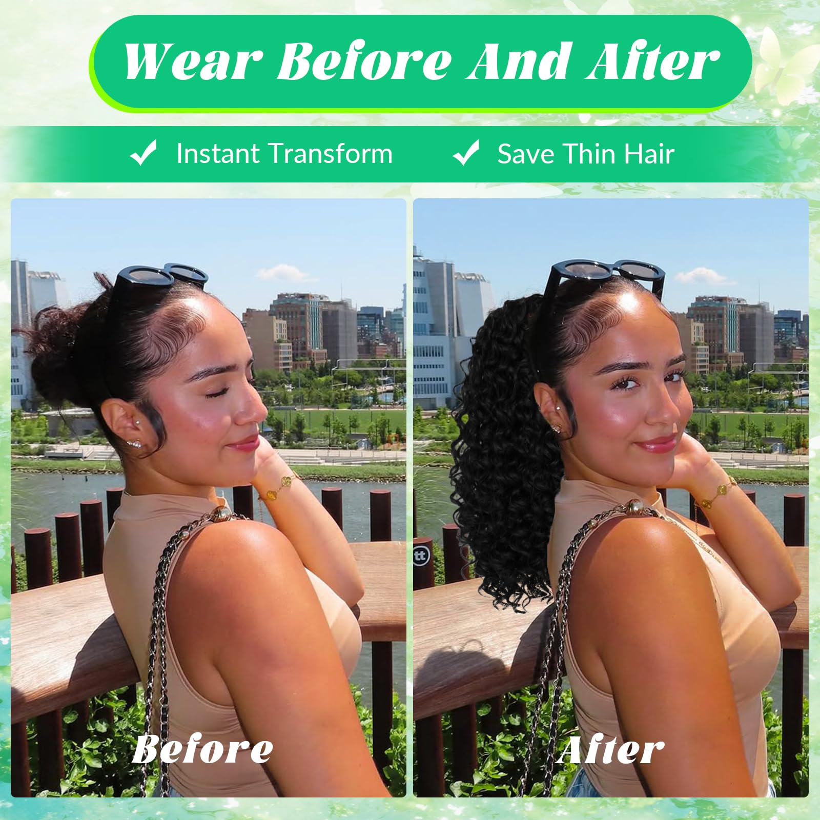 Qmaple half wig half-up-half-down demonstrates versatile everyday looks