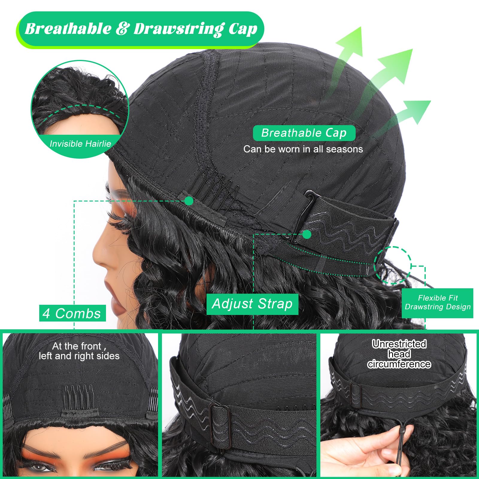 Qmaple half wig ponytail-style offers versatile styling options