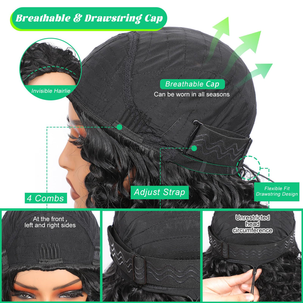 Qmaple half wig ponytail-style offers versatile styling options