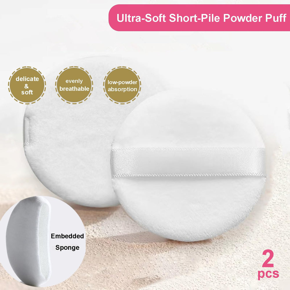 Qopoto washable and durable powder puff kit for convenient cleaning and long-lasting use.