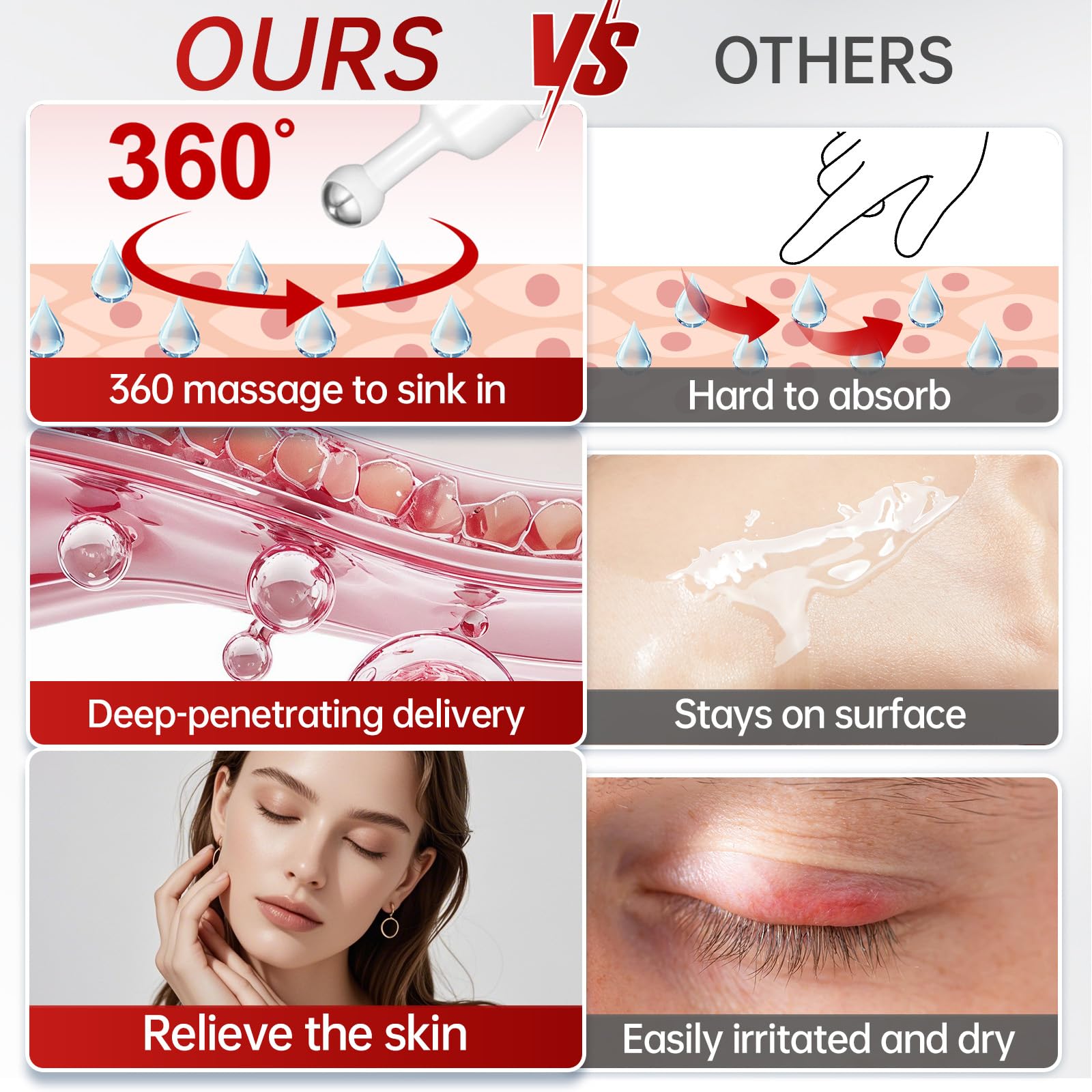QQE Daily eye serum on vanity top showcases compact packaging and ready-to-use routine.
