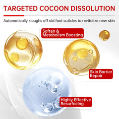 QQE Foot Peeling Mask opening foil pouch for easy at-home application.
