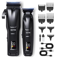 QQTIN hair clippers 8500rpm motor for smooth, snag-free barber-grade cuts