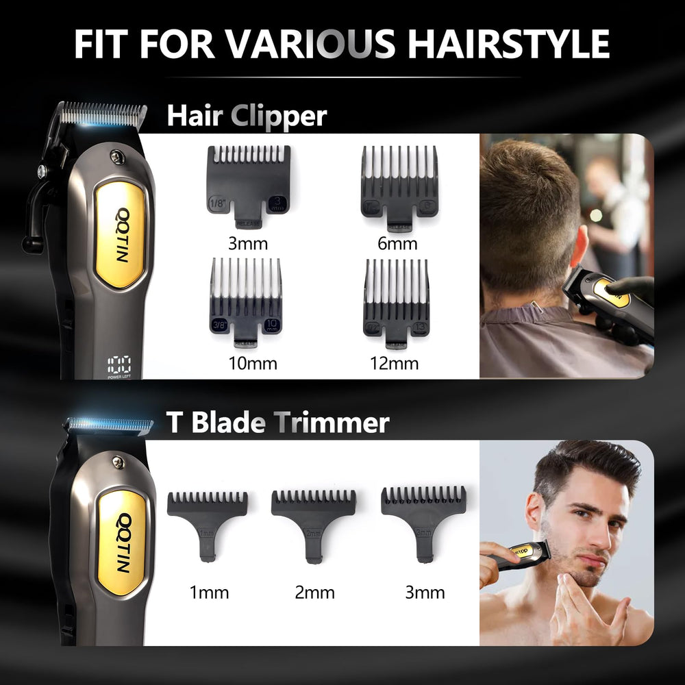 QQTIN hair clippers self-sharpening-blades maintain sharpness for clean cuts