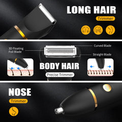 QREEYX ceramic blades deliver nick-free trimming for sensitive areas.