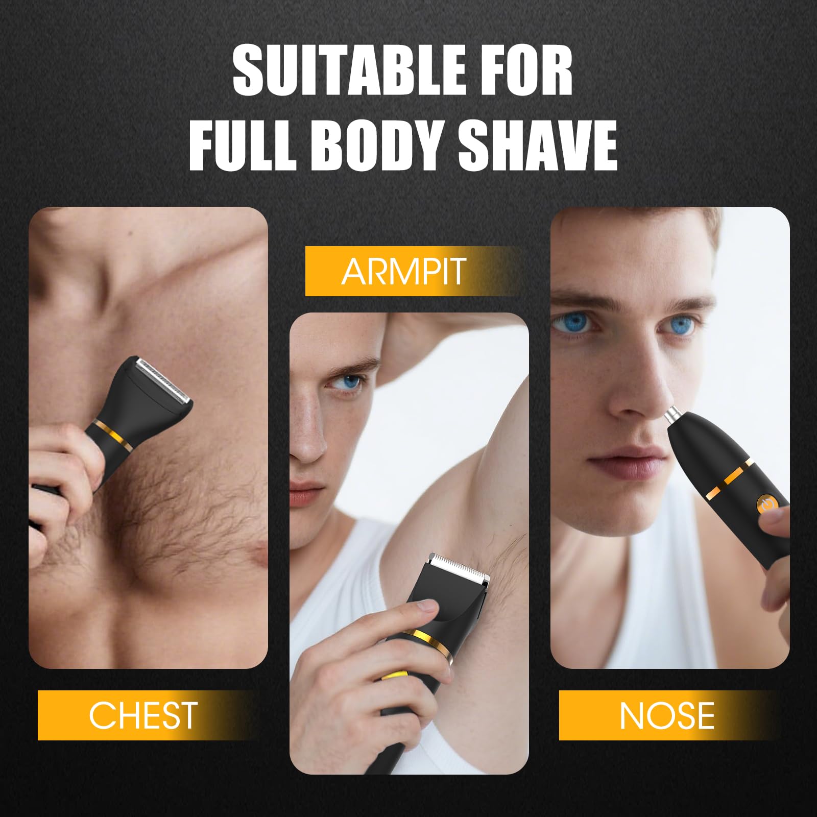 QREEYX Manscape IPX6 Waterproof design supports easy cleaning after workouts.
