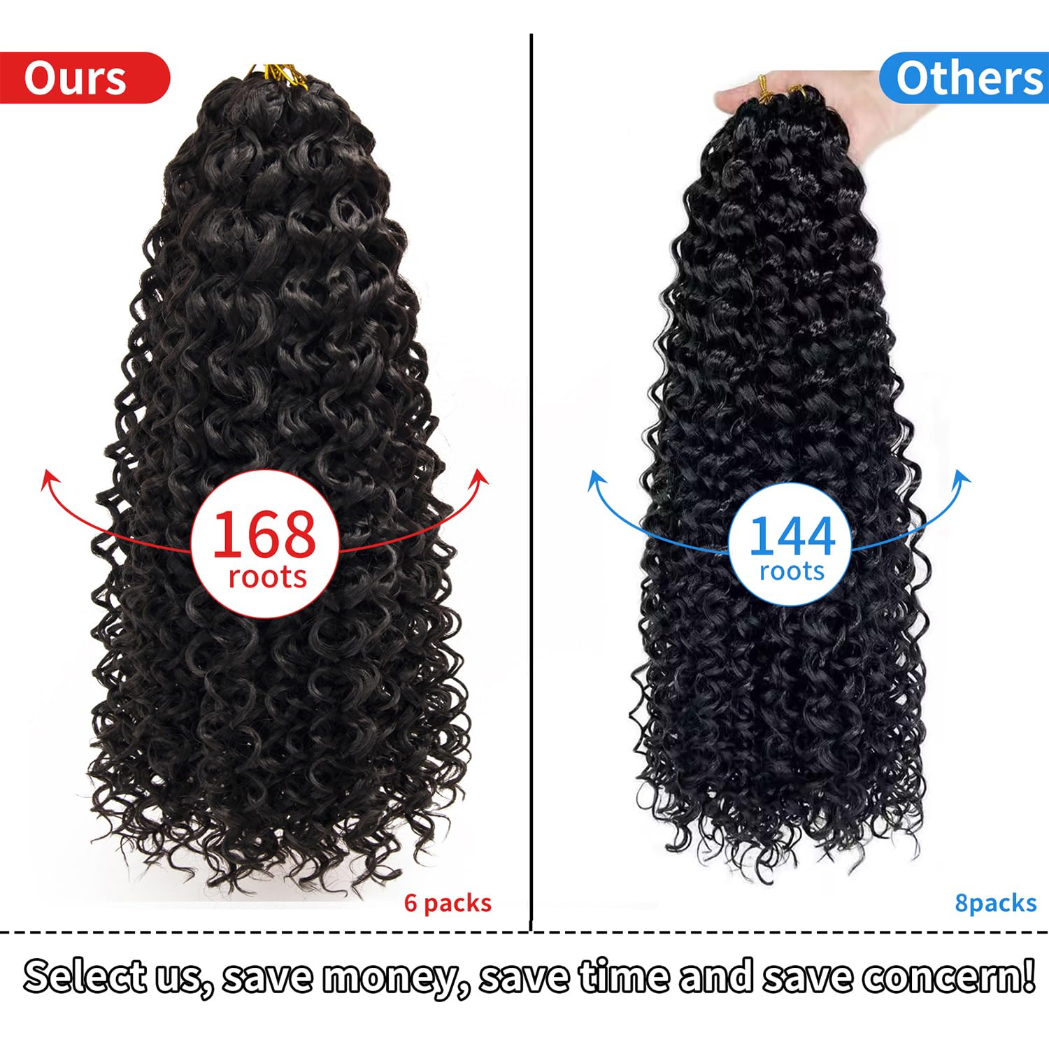 QRHSUKA GoGo Curl 80g per pack detail shot shows fullness per bundle