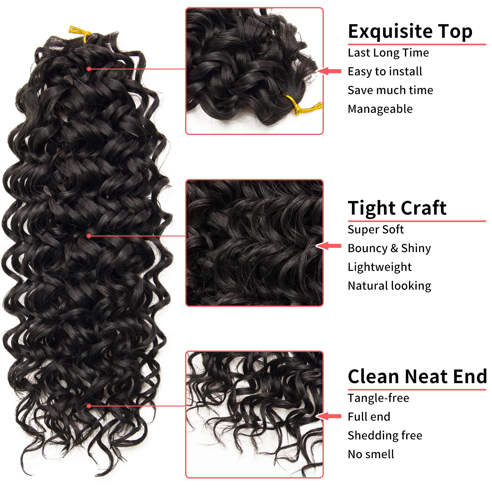QRHSUKA GoGo Curl hand-tied strands closeup emphasizes premium softness