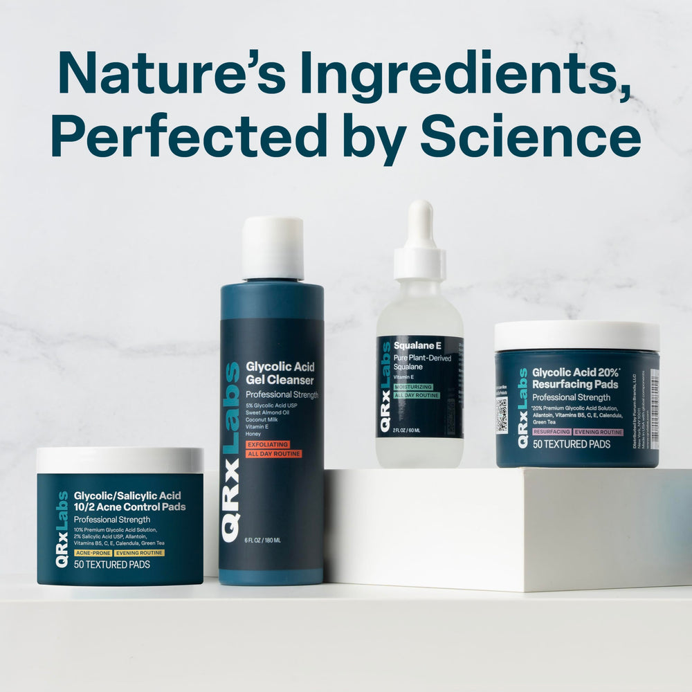 QRxLabs Glycolic Toner pore refinement in action for clearer skin.
