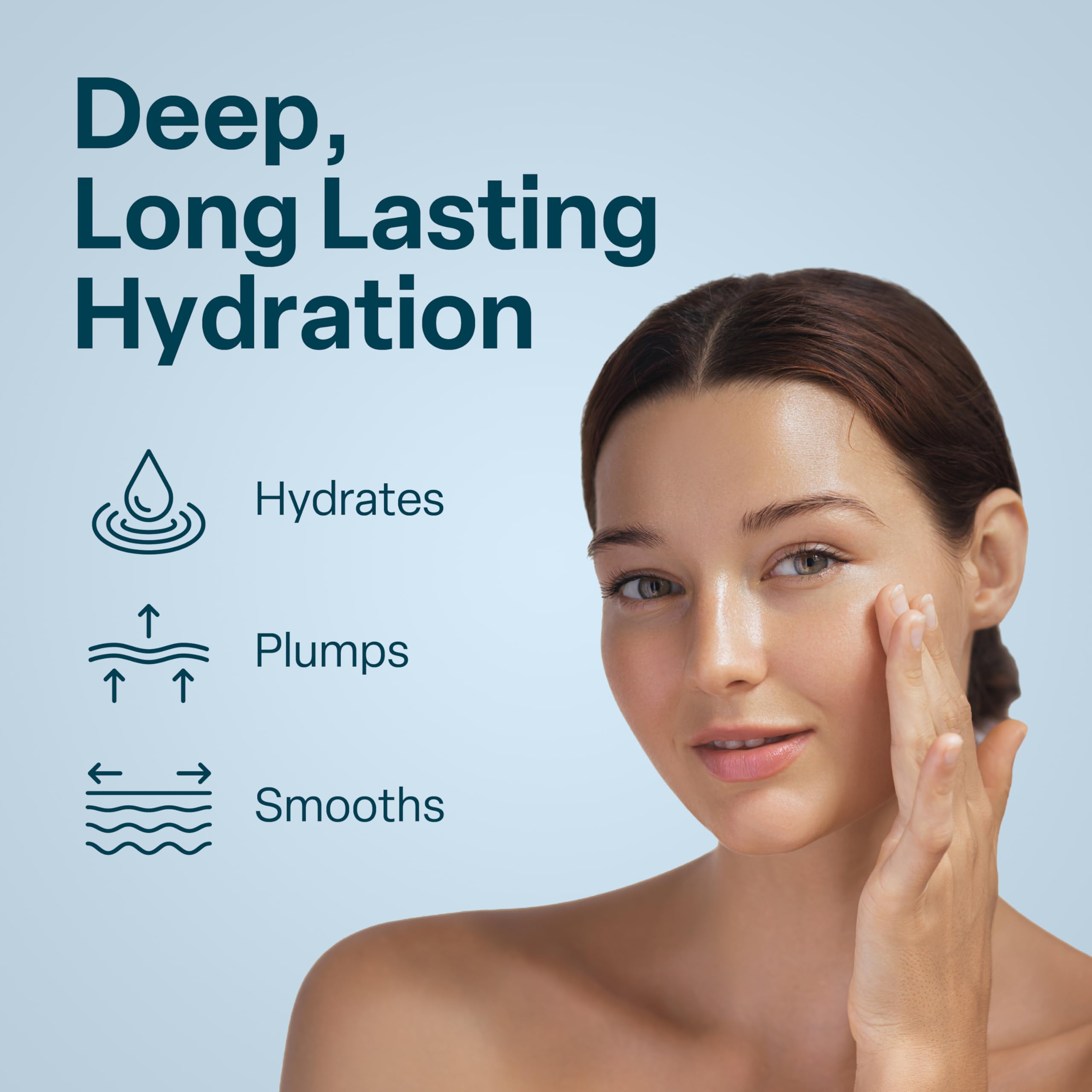 QRxLabs Hyaluronic Acid Serum dropper in application