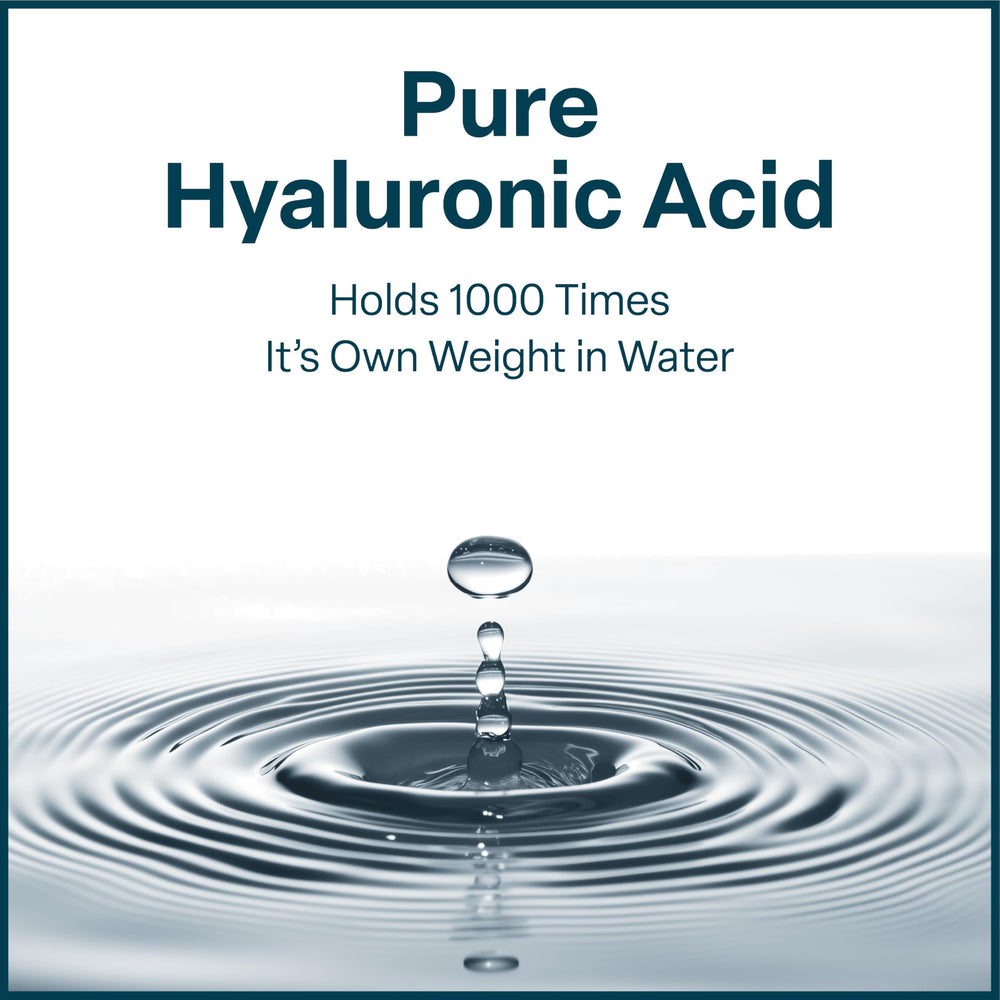 QRxLabs Hyaluronic Acid Serum with Vitamin B5 label highlights moisture retention