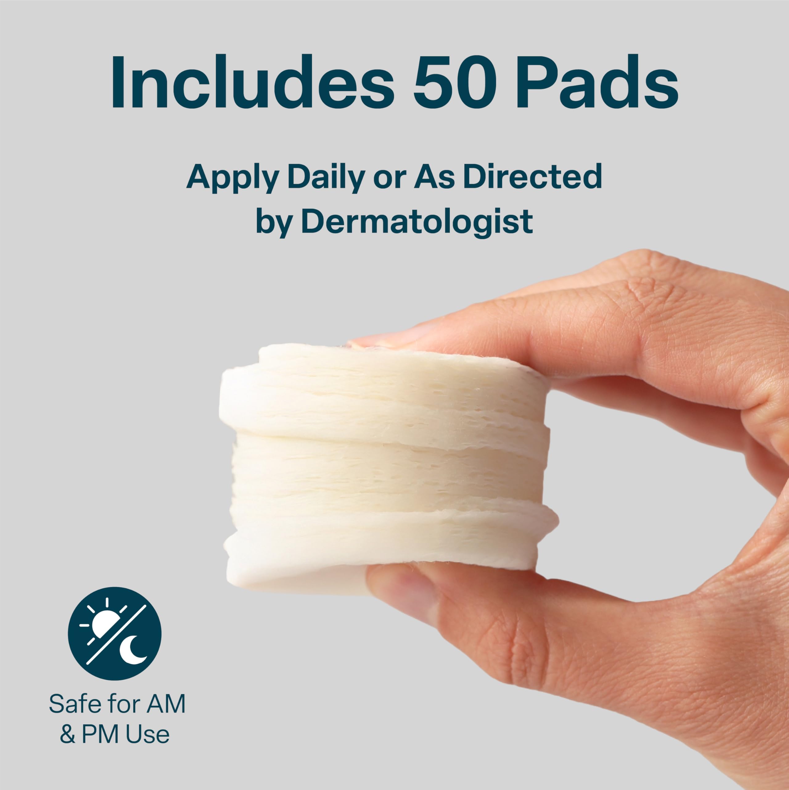 QRxLabs Pore Refining Toner Pads being applied to skin