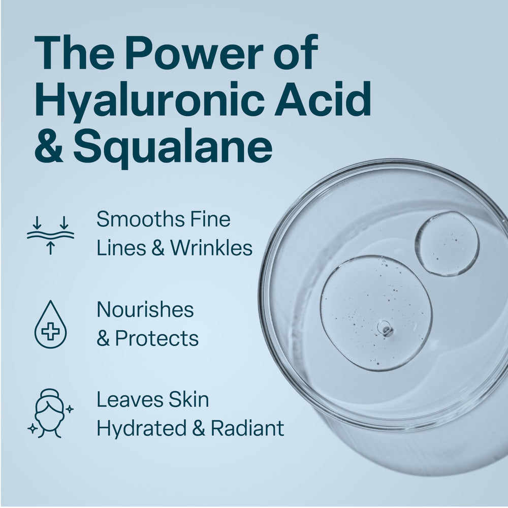 QRxLabs Squalane-Hyaluronic-Acid Cream jar emphasizes plump hydration for dry skin mornings and evenings