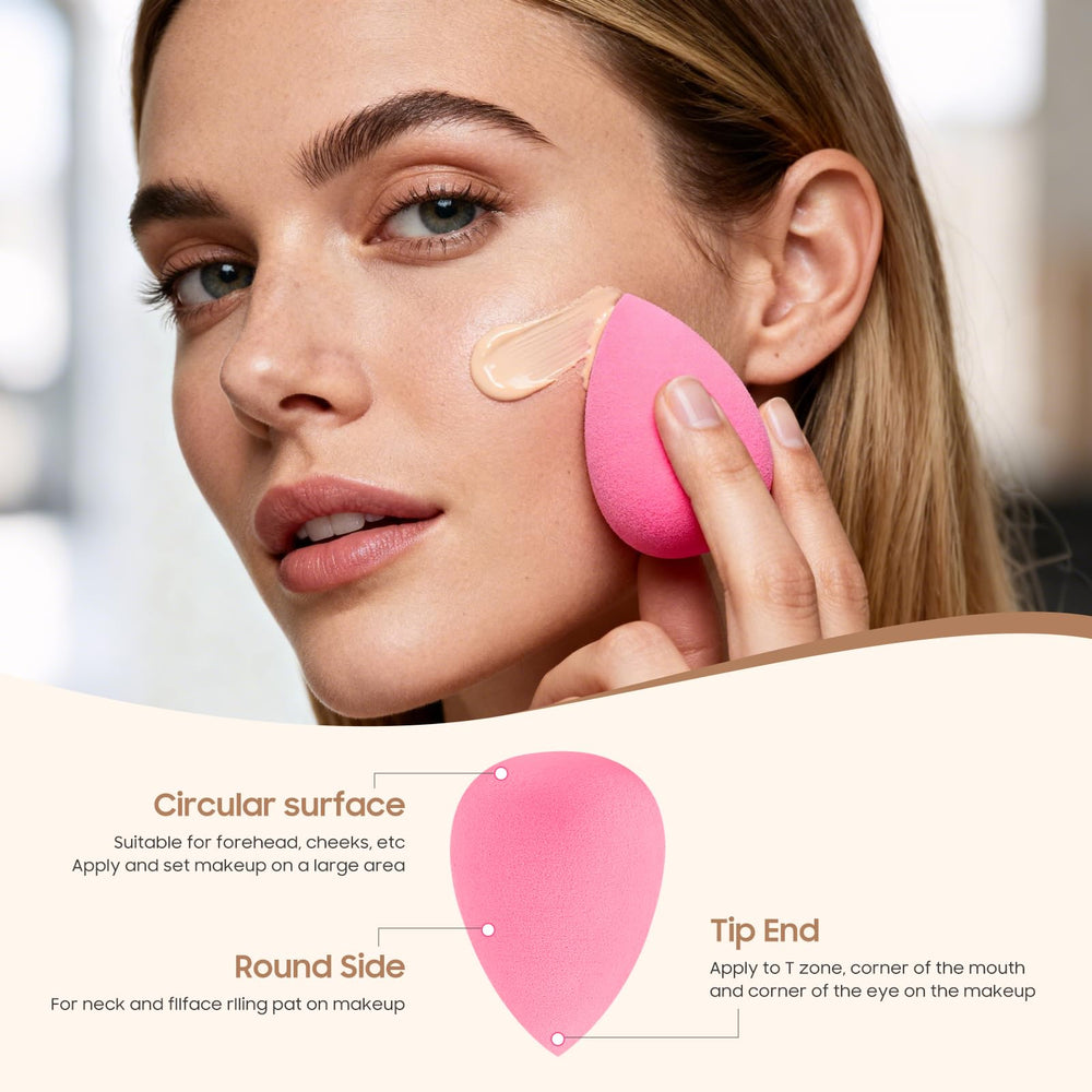 QSdywlyd latex-free sponges non-latex for sensitive skin during makeup application.