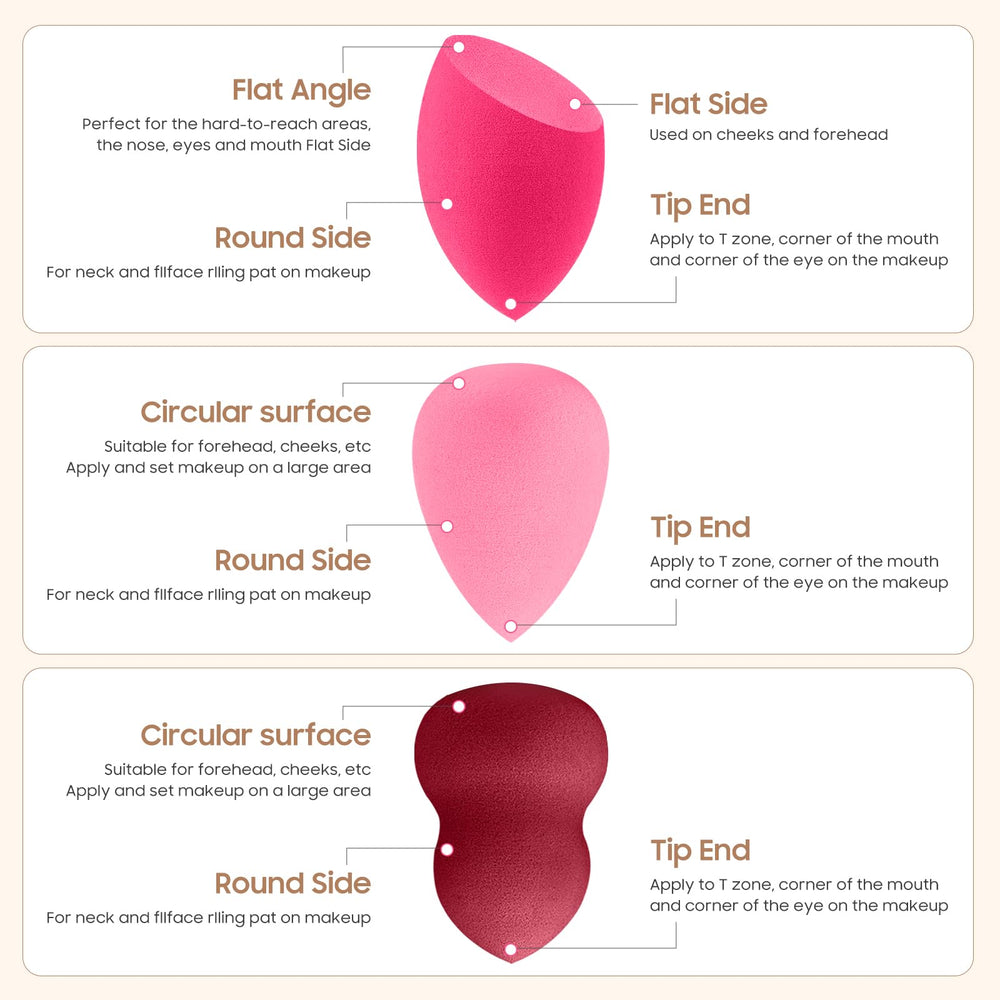 QSdywlyd 30pcs multicolor makeup sponge set olive oblique shape for contouring and concealer precision.