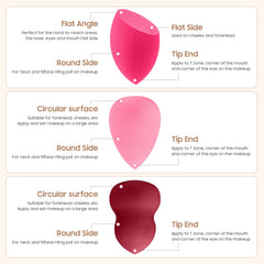 QSdywlyd 30pcs multicolor makeup sponge set olive oblique shape for contouring and concealer precision.