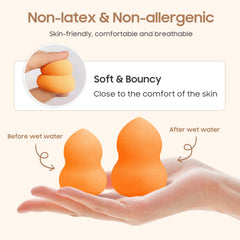 QSdywlyd 30pcs multicolor makeup sponge set packaging for clean, portable makeup on the go.