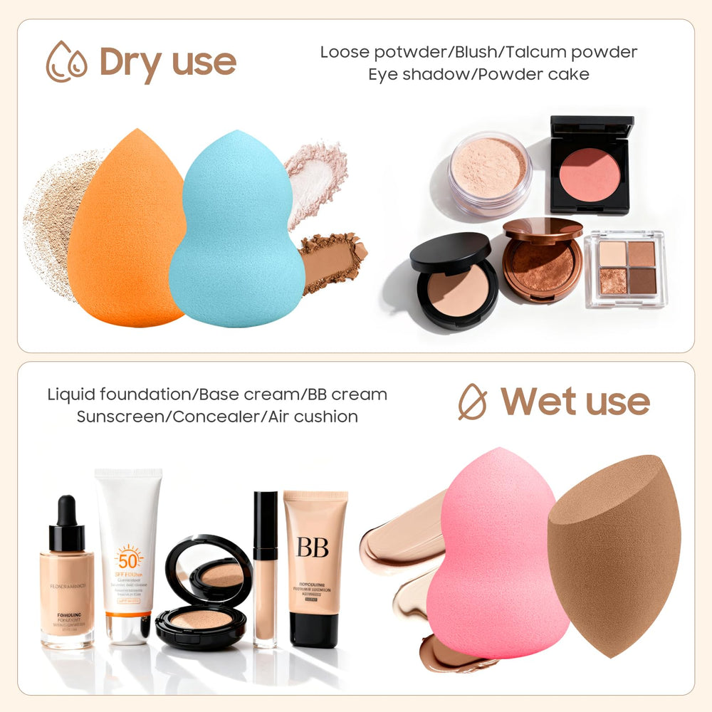 QSdywlyd 30pcs sponge set wet-dry versatility for liquid foundation and powder.