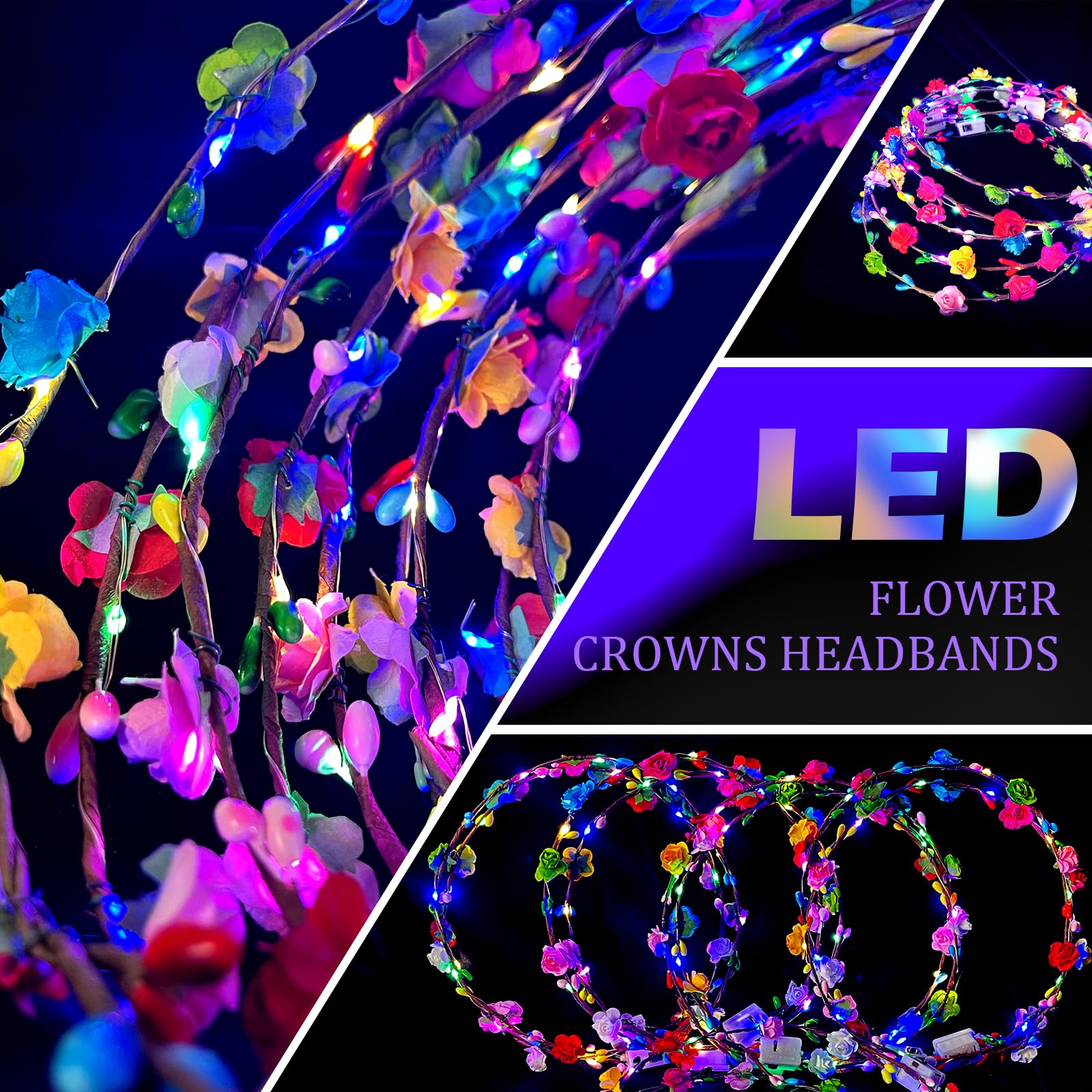 QSJQllo party LED crown ideal for Halloween and masquerades