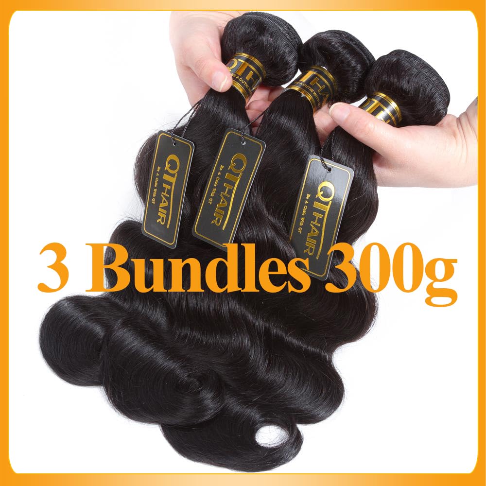 QTHAIR Brazilian Body Wave bundles styled look demonstrates vibrant, long-lasting shine.