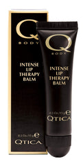 QTICA Intense Lip Repair Balm Set 2 jar closeup illustrates overnight hydration for dry lips.