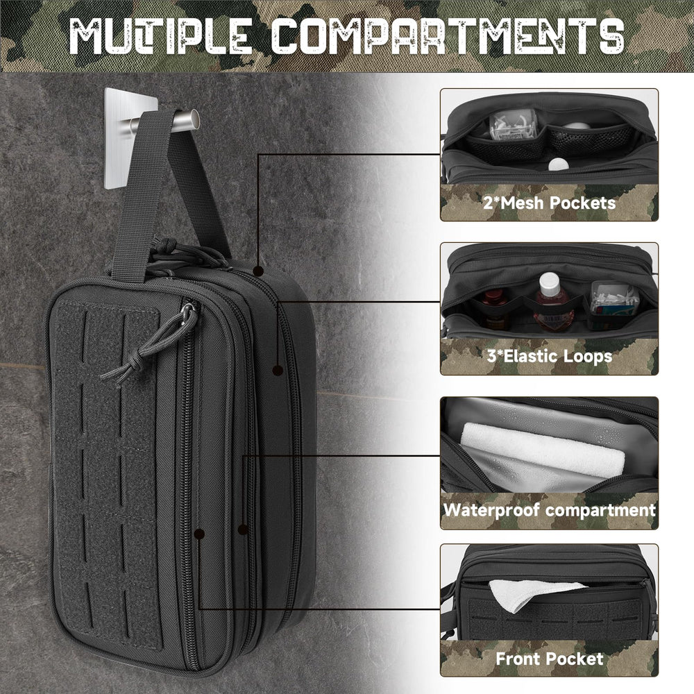 QT&QY interior with dry and wet compartments keeps essentials neatly separated.