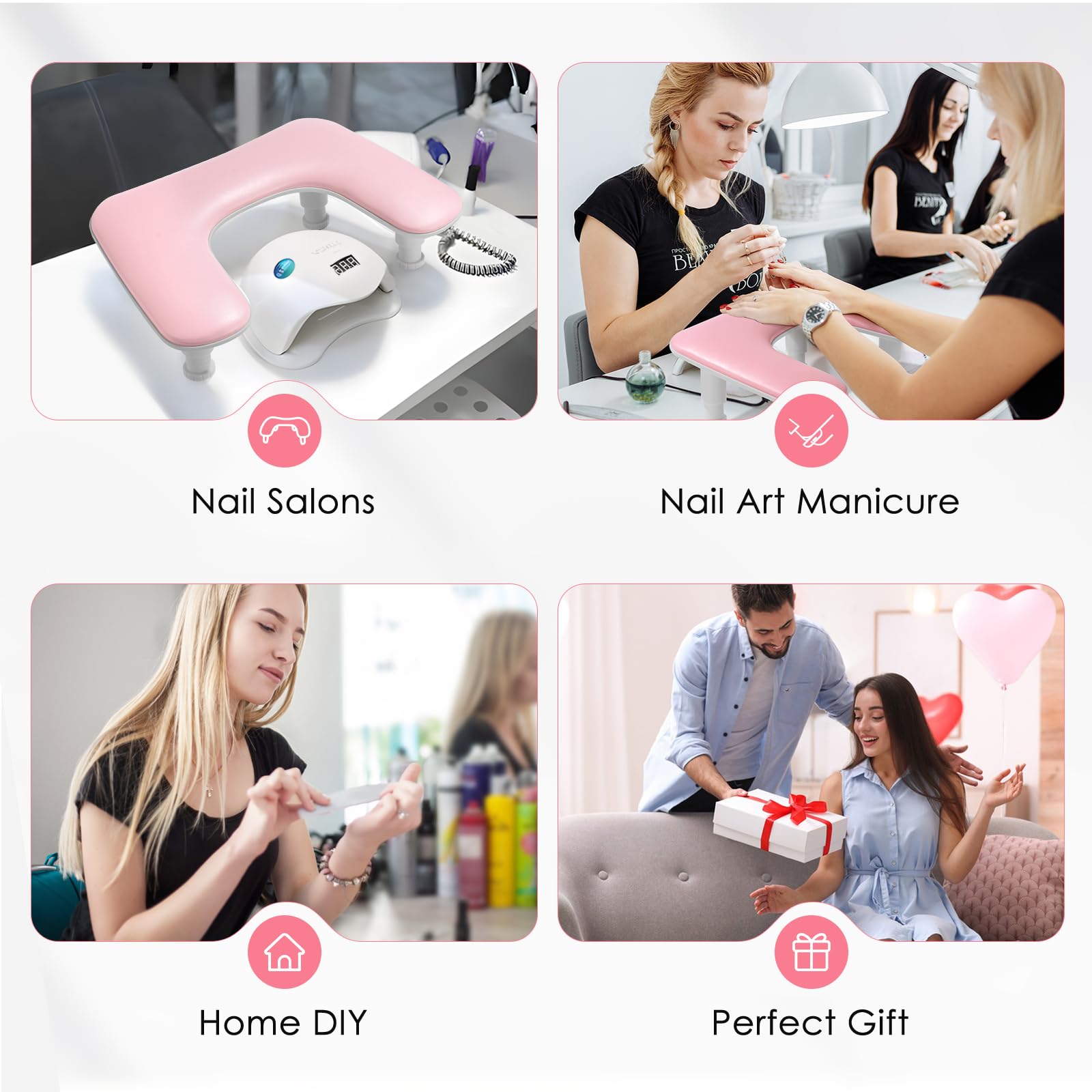 Quaferen arm rest offers easy assembly and compact storage for homes or salons.