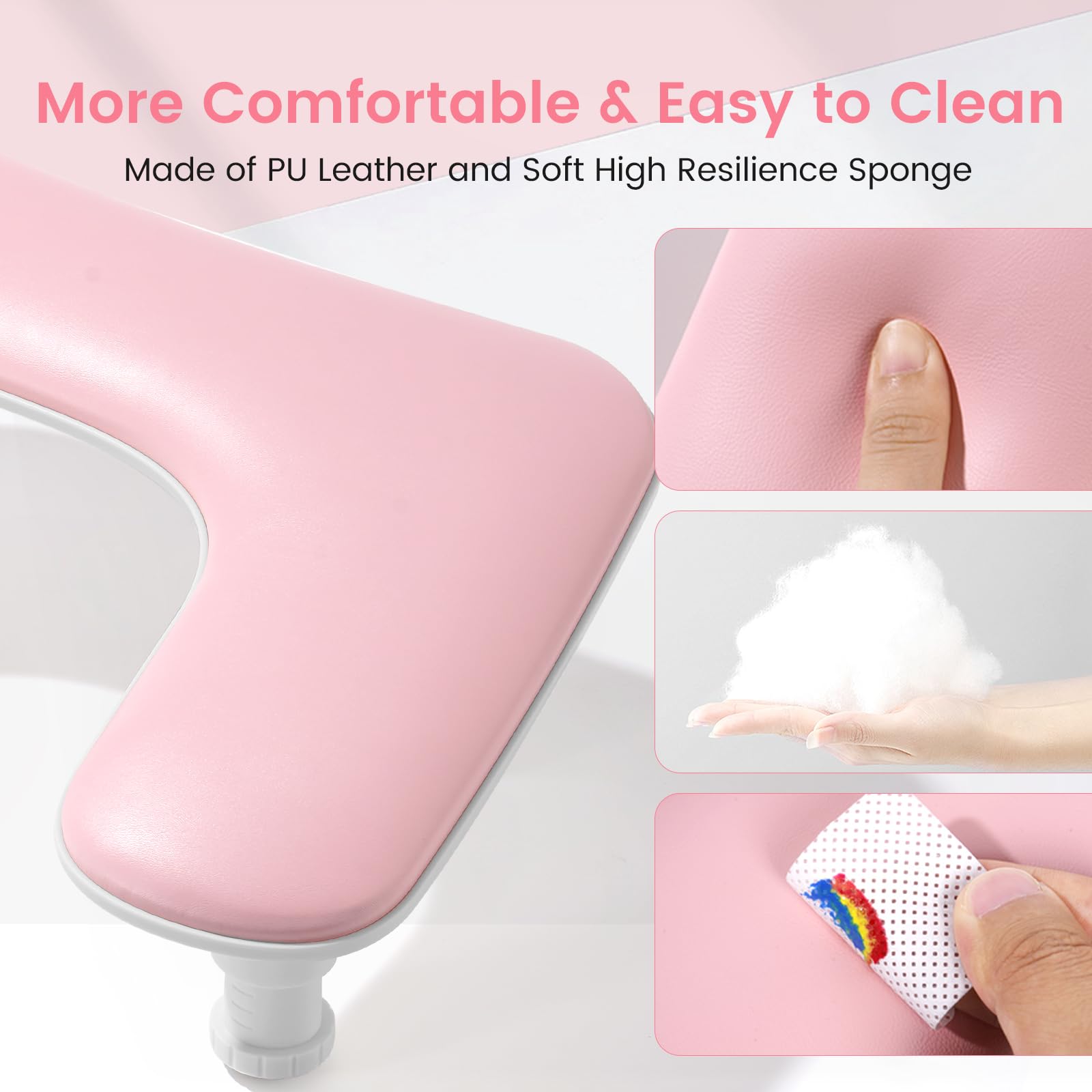 Quaferen PU leather with soft sponge is durable and easy to clean.