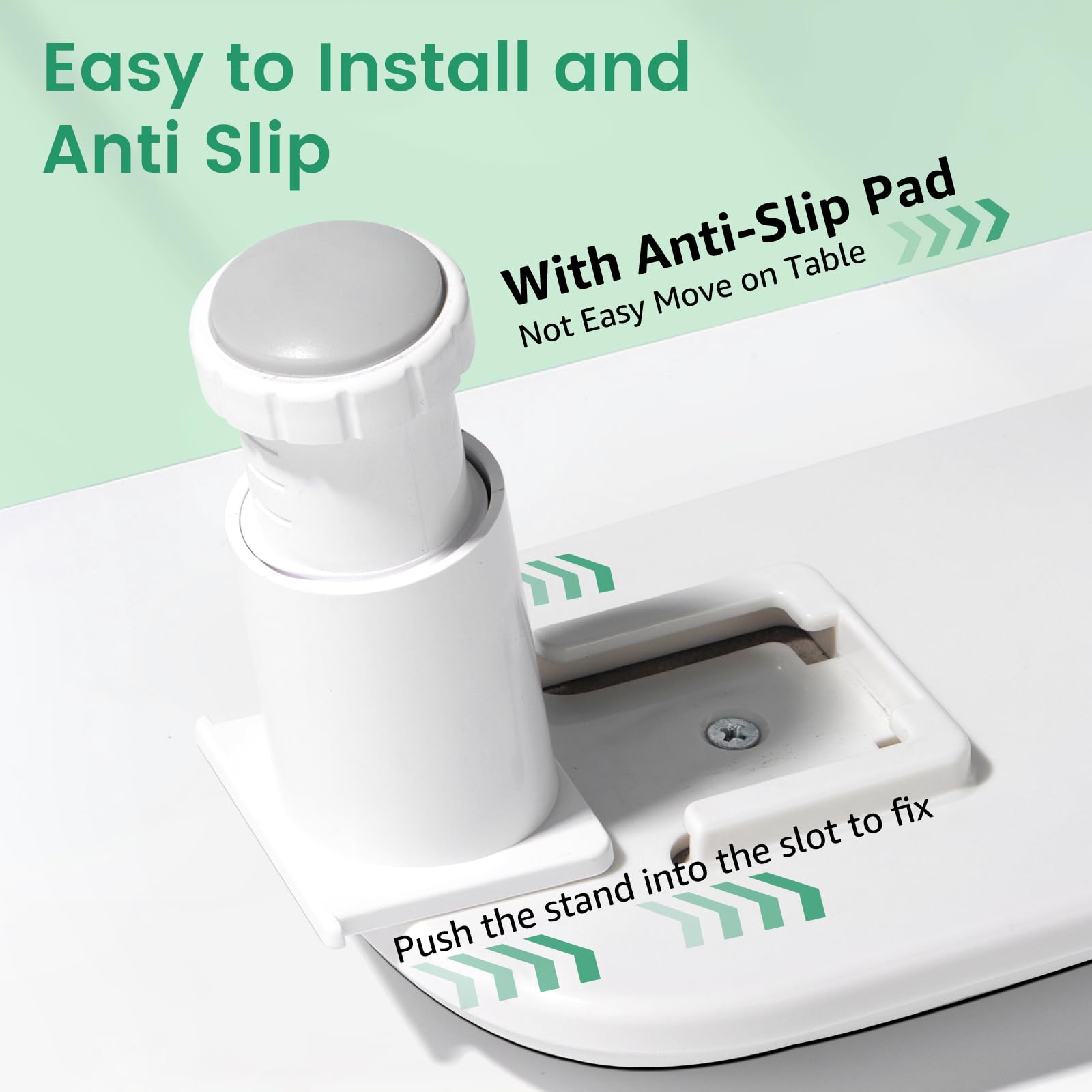 Quaferen arm rest fits most nail dryers, keeping tools within easy reach.