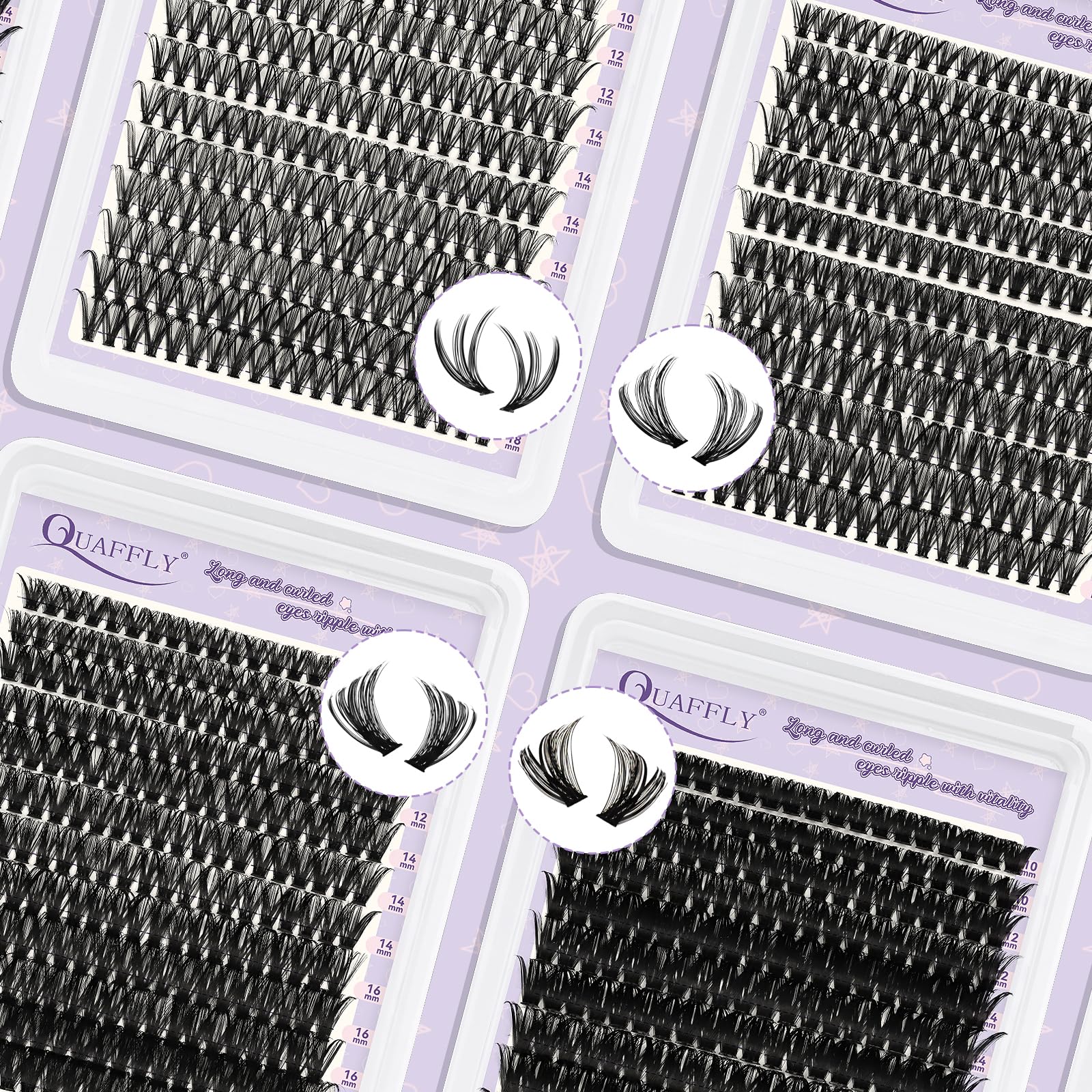 QUAFFLY lash extension kit packaging image highlighting complete contents