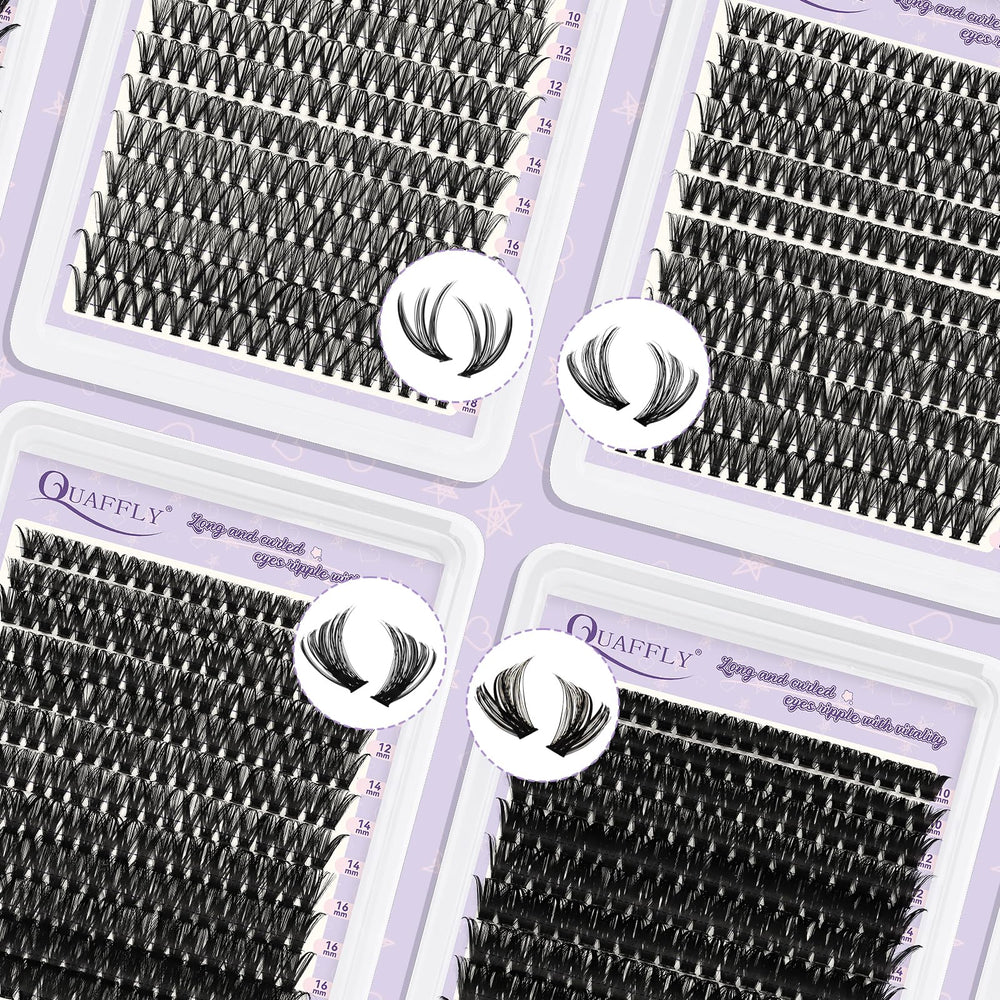 QUAFFLY lash extension kit packaging image highlighting complete contents