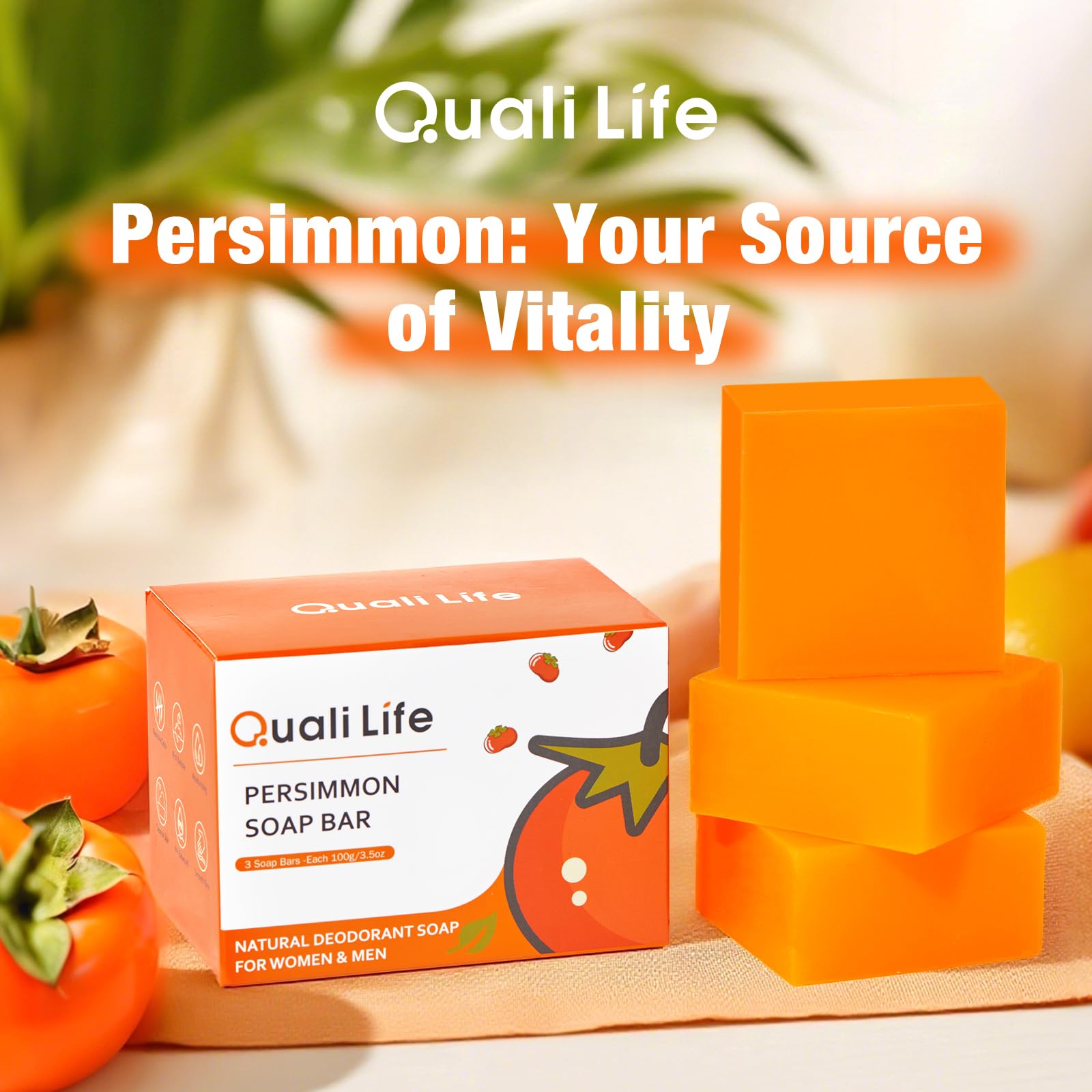 QualiLife persimmon soap hands wash demonstration.