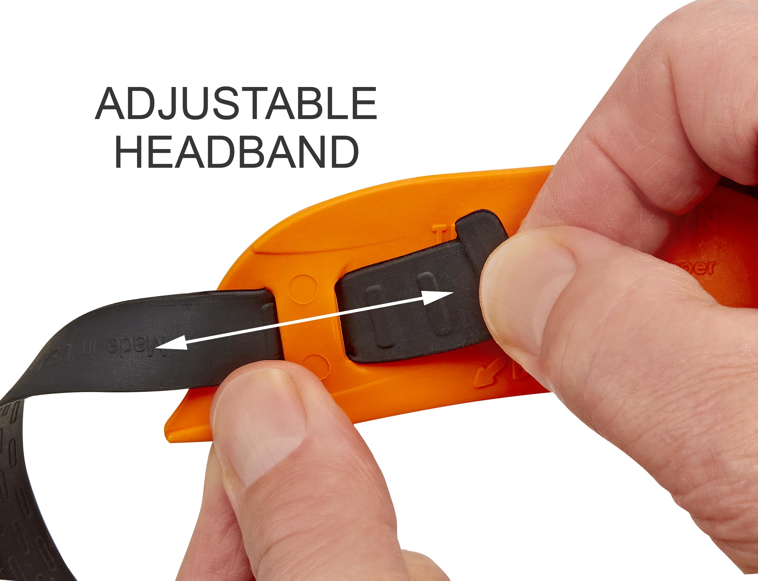 Quality Time beard-neckline shaper elastic headband provides comfortable hands-free use.
