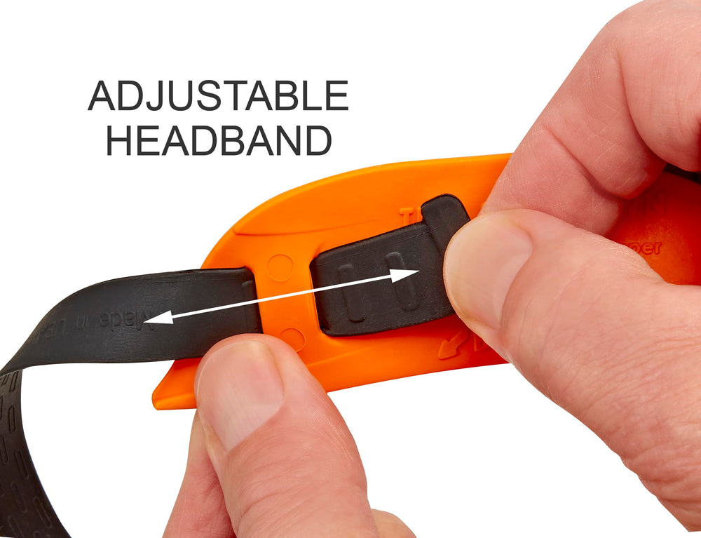 Quality Time beard-neckline shaper elastic headband provides comfortable hands-free use.