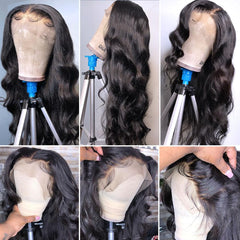 QUANDIAN 13x6 HD lace detail showing transparent lace for seamless hairline.